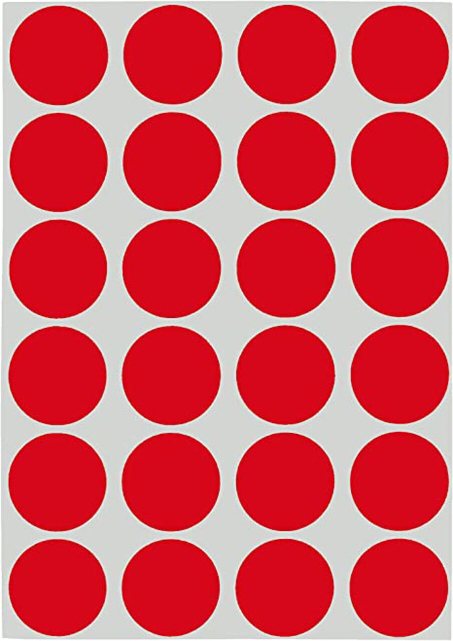 Dot Stickers 25 Sheets 3/4" (19mm) – 1280 Pack | Color Coding, Organizing & Craft Labels